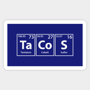 Tacos (Ta-Co-S) Periodic Elements Spelling Magnet